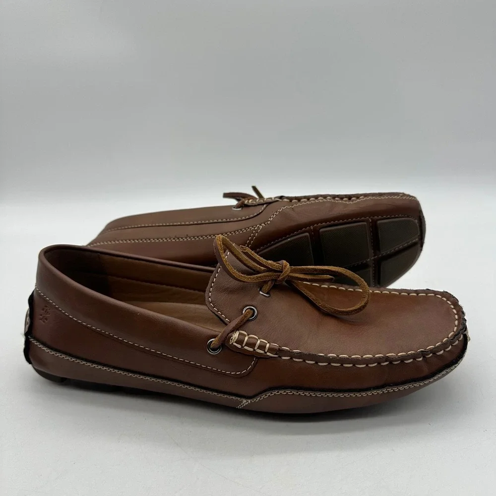 IZOD‎ 630182 Burton Tan Smooth Mens Size 9.5 M Driving Moccasin Loafer Shoes